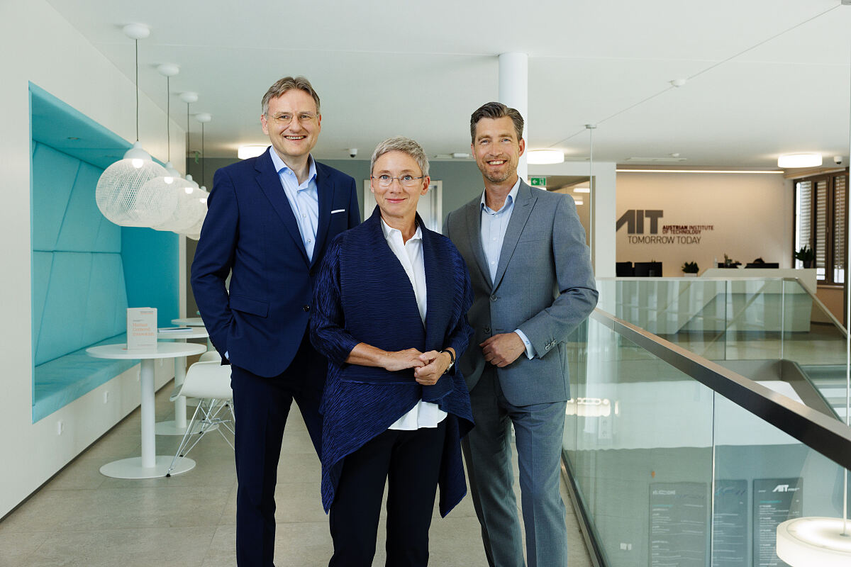 AIT Managing Directors: Andreas Kugi, Brigitte Bach, Alexander Svejkovsky