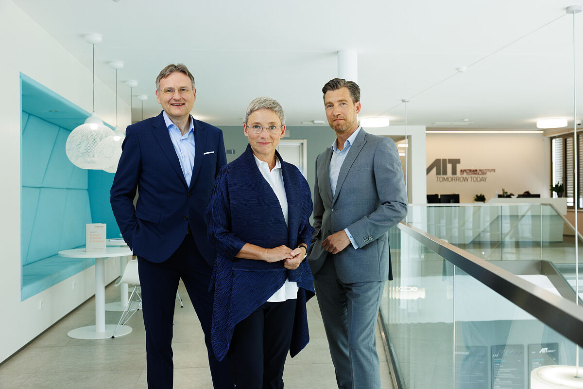 AIT Managing Directors: Andreas Kugi, Brigitte Bach, Alexander Svejkovsky